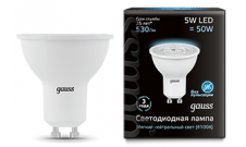 Лампа LED MR16 5Вт GU10 230В 4100К 530Лм Black Gauss