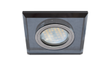 Светильник точечный DL1651 MR16 GU5.3 стекло чёрный/чёрный хром