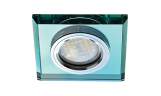 Светильник точечный DL1651 MR16 GU5.3 стекло изумруд/хром